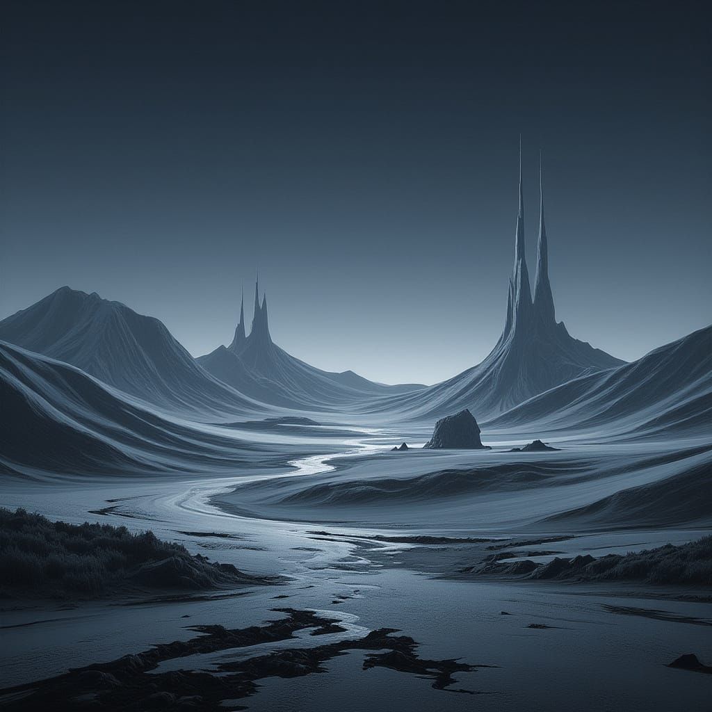 Abstract Landscape in Hypermodern Fractal Style