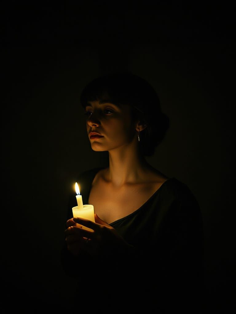 Softly Lit Woman in Ethereal Portrait