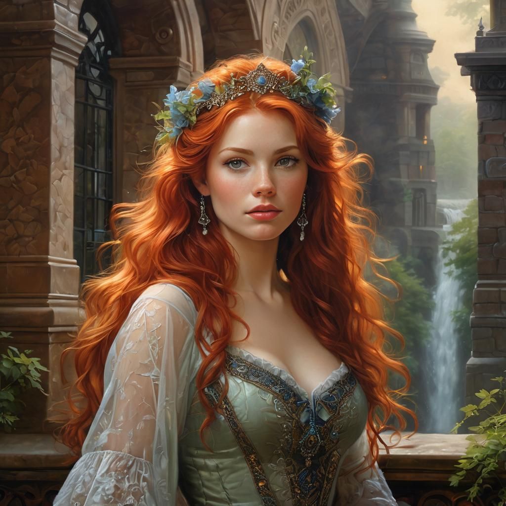 Ethereal Portrait of Redhaired Woman in St. Louis