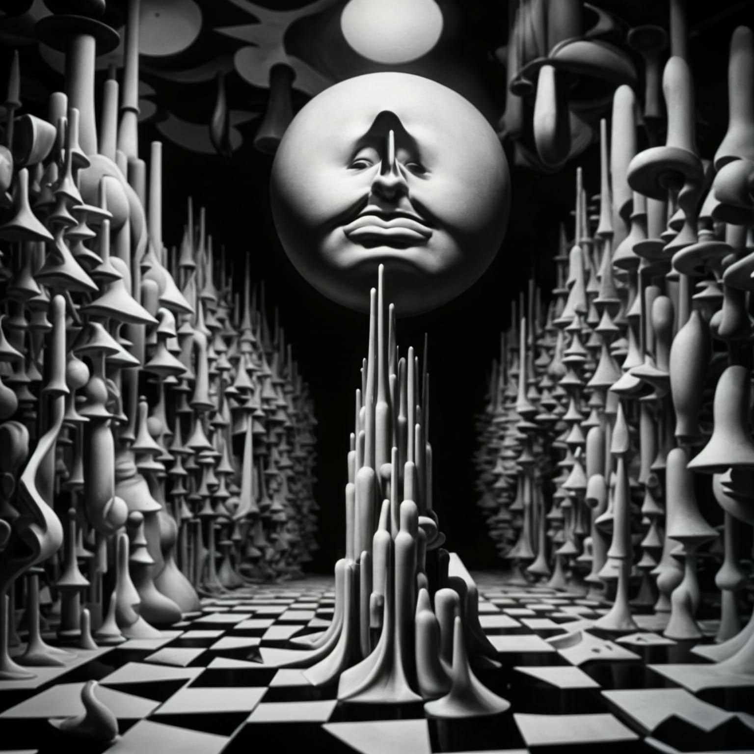 Surreal Abstract Masterpiece of Haunting Shadows