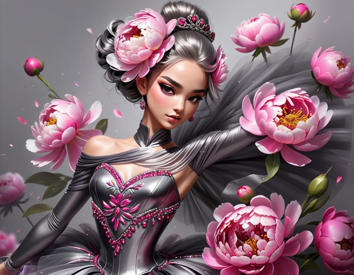 Anime Ballerina as Gunmetal Foil Marionette