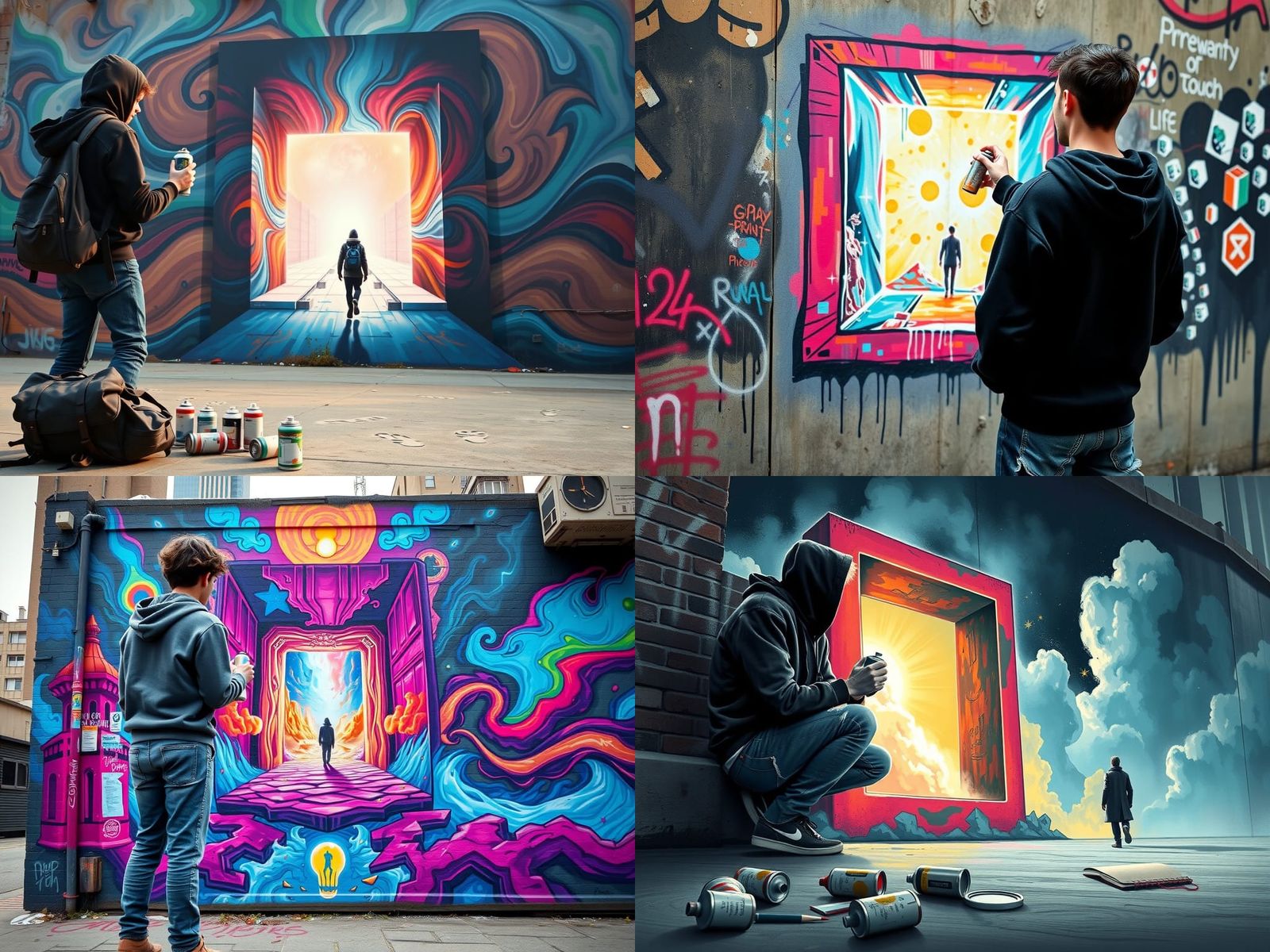 Street Art Portal to Another Dimension