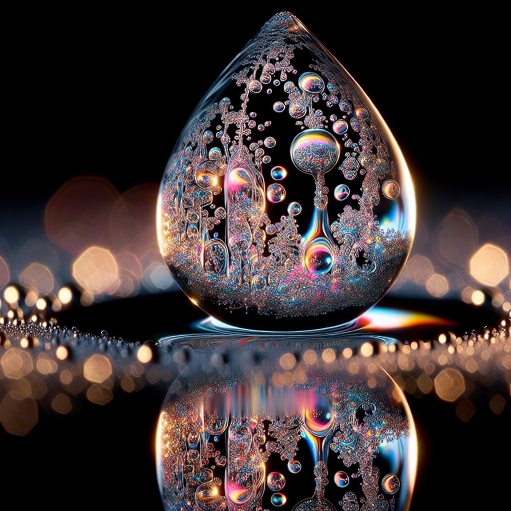 Enchanting Hidden World Inside a Dewdrop