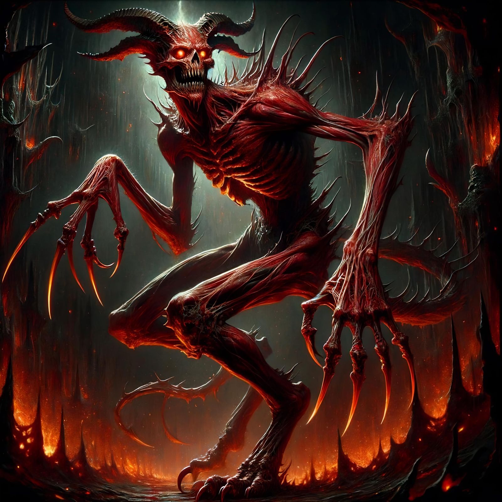 Demonic Babau Creature in Dark Fantasy Realm