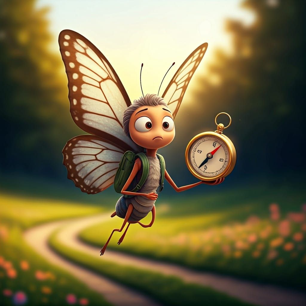 Butterfly's Bewildering Journey: A Pixar-Style Adventure