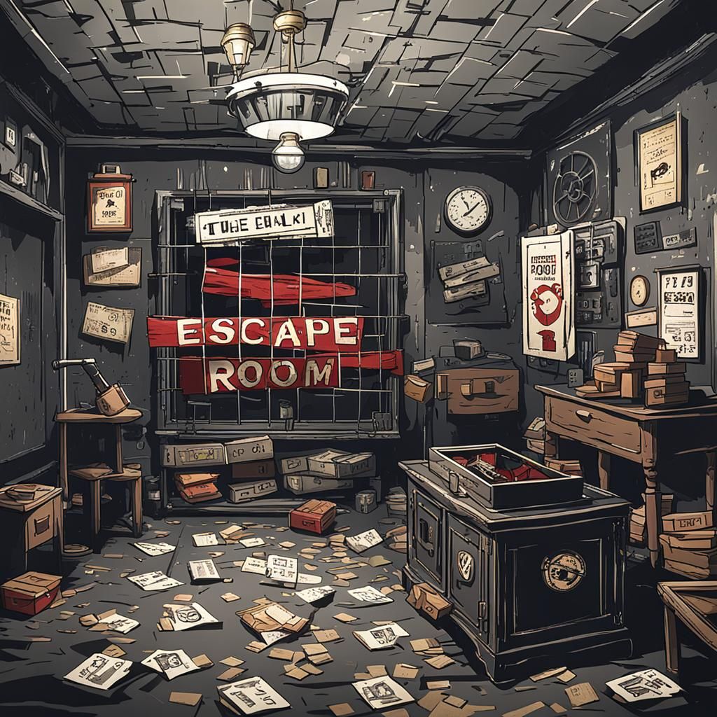 AI Generated Image of an Escape Room