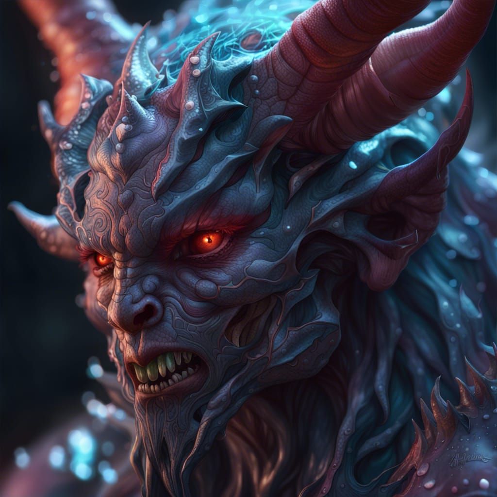 Detailed Demon Parasite Portrait in Unreal Engine 5