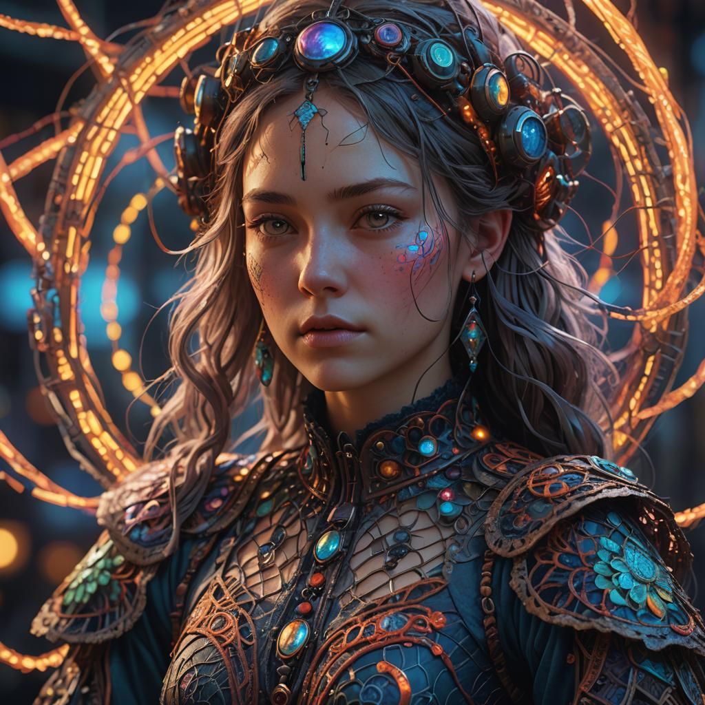Girl in Intricate Clothes: Fantasy Concept Art