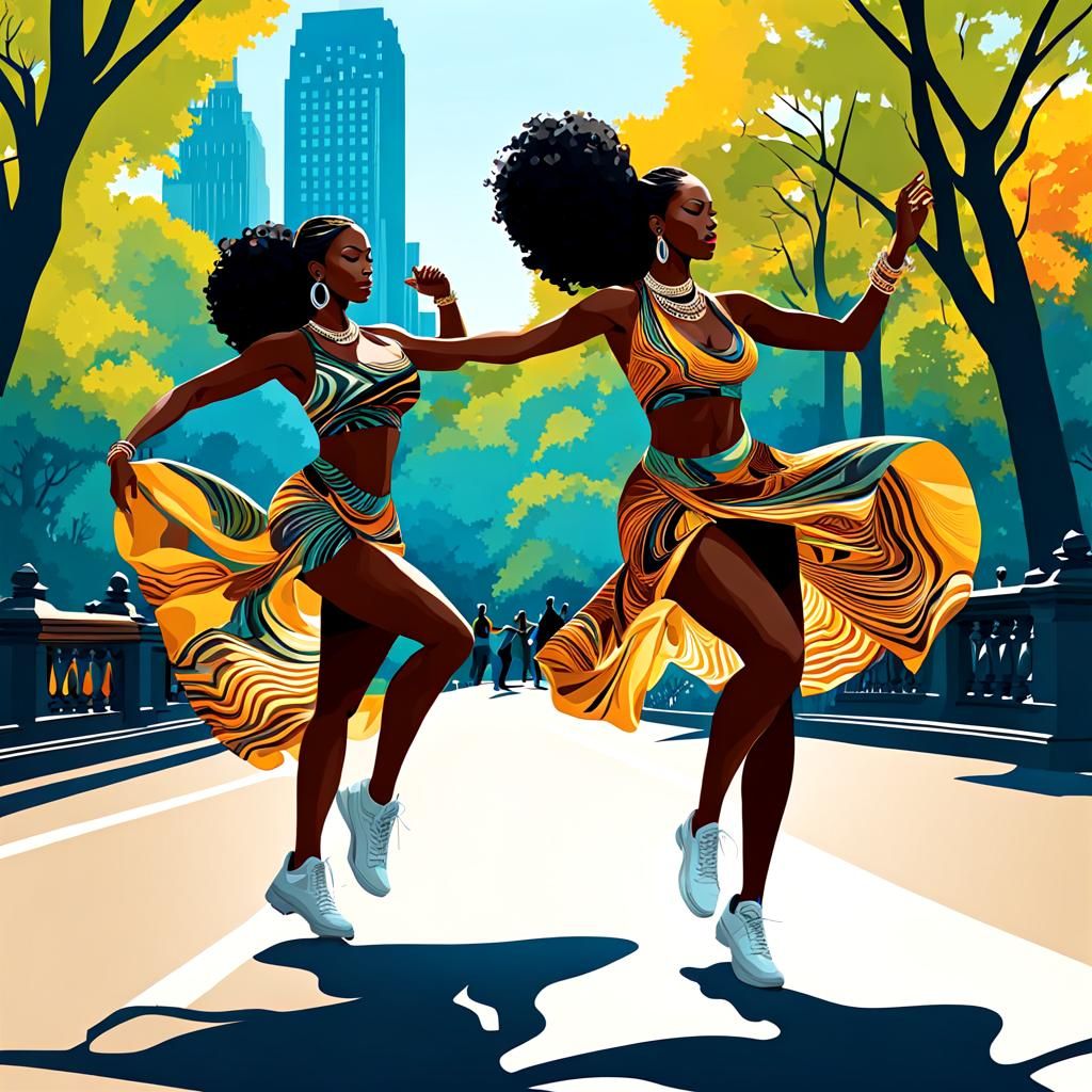 Energetic Hip Hop Dance in Central Park: Hopper Style