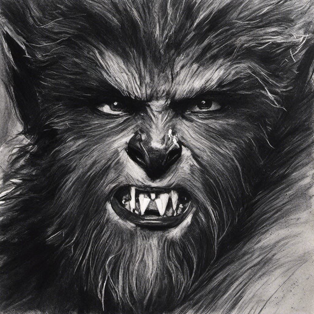 Expressive Charcoal Portrait in Expressionist Style