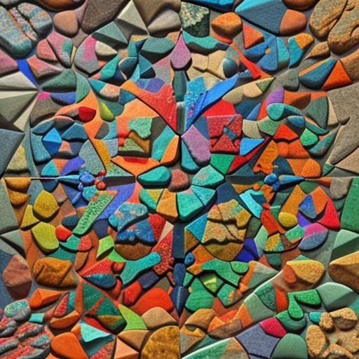 Kaleidoscopic Tessellation of Triangles in Maximalist Style