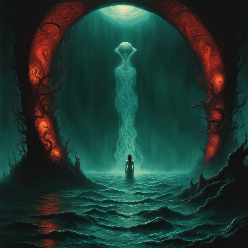 Siren of the Dark Ocean: Hauntingly Beautiful Horrorcore Art