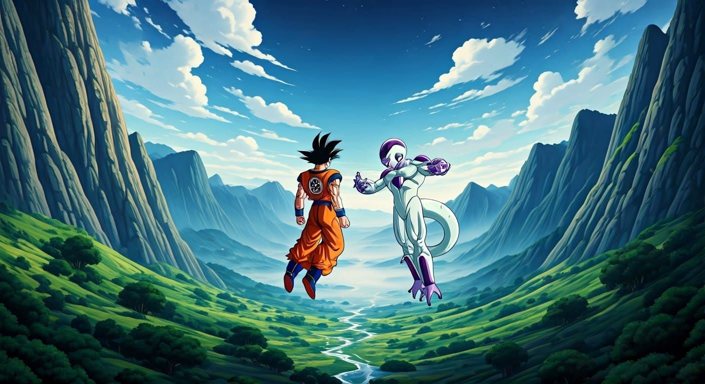 Goku vs Frieza: Epic Anime Battle in 8K