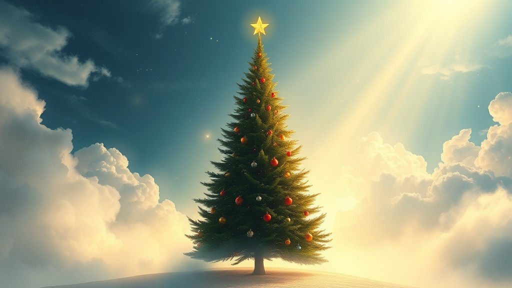 Christmas Tree in Divine Light: Ethereal Fantasy