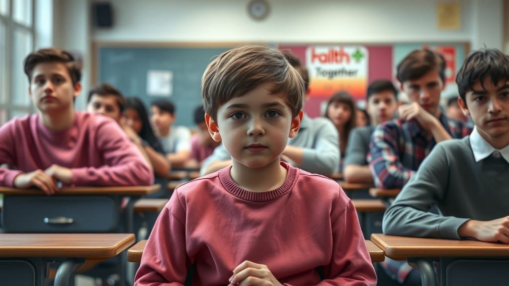 Lonely Boy Connected by Invisible Threads