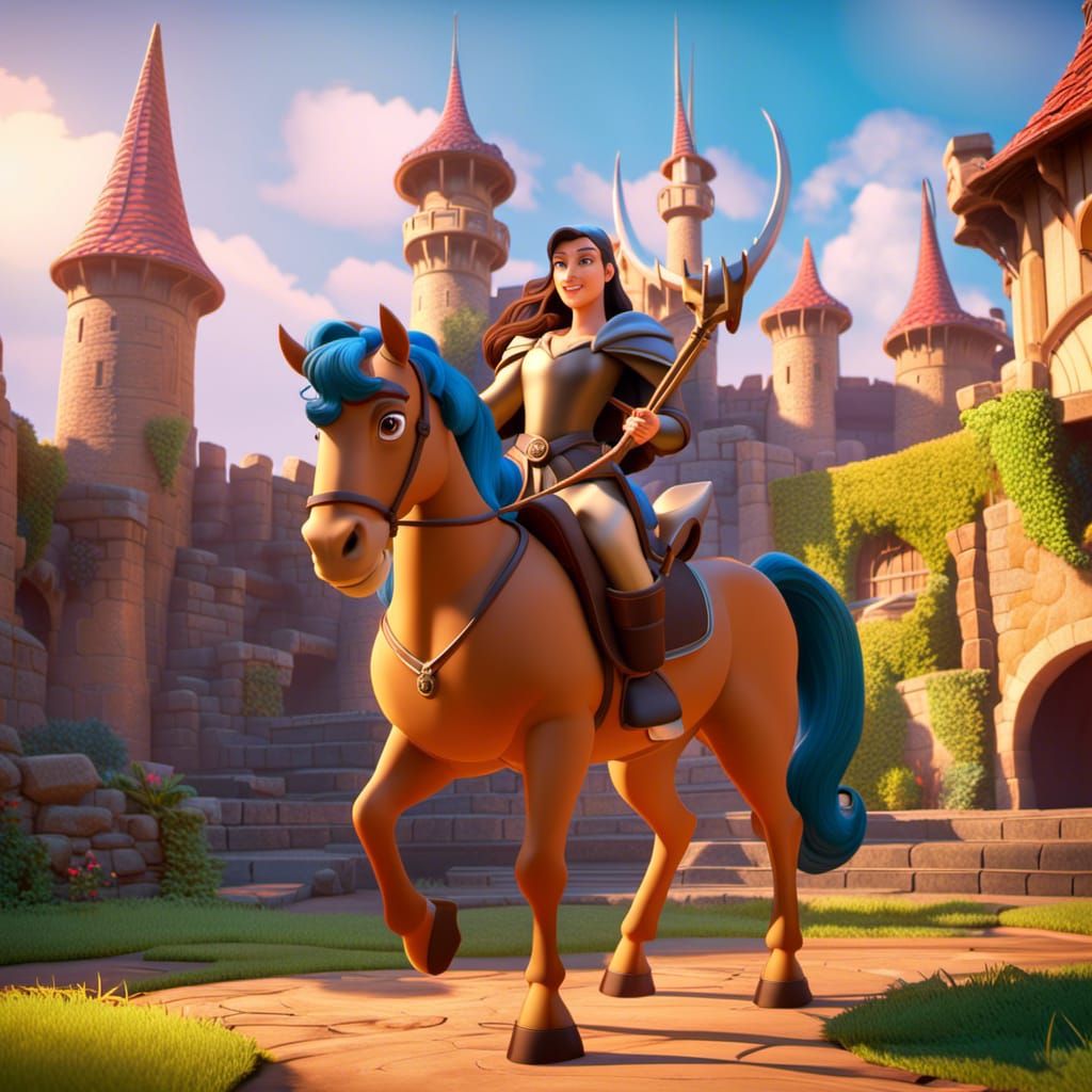 Well this was another attempt at a Disney like centaur, failed at that, but still a cute Disneyesque pic