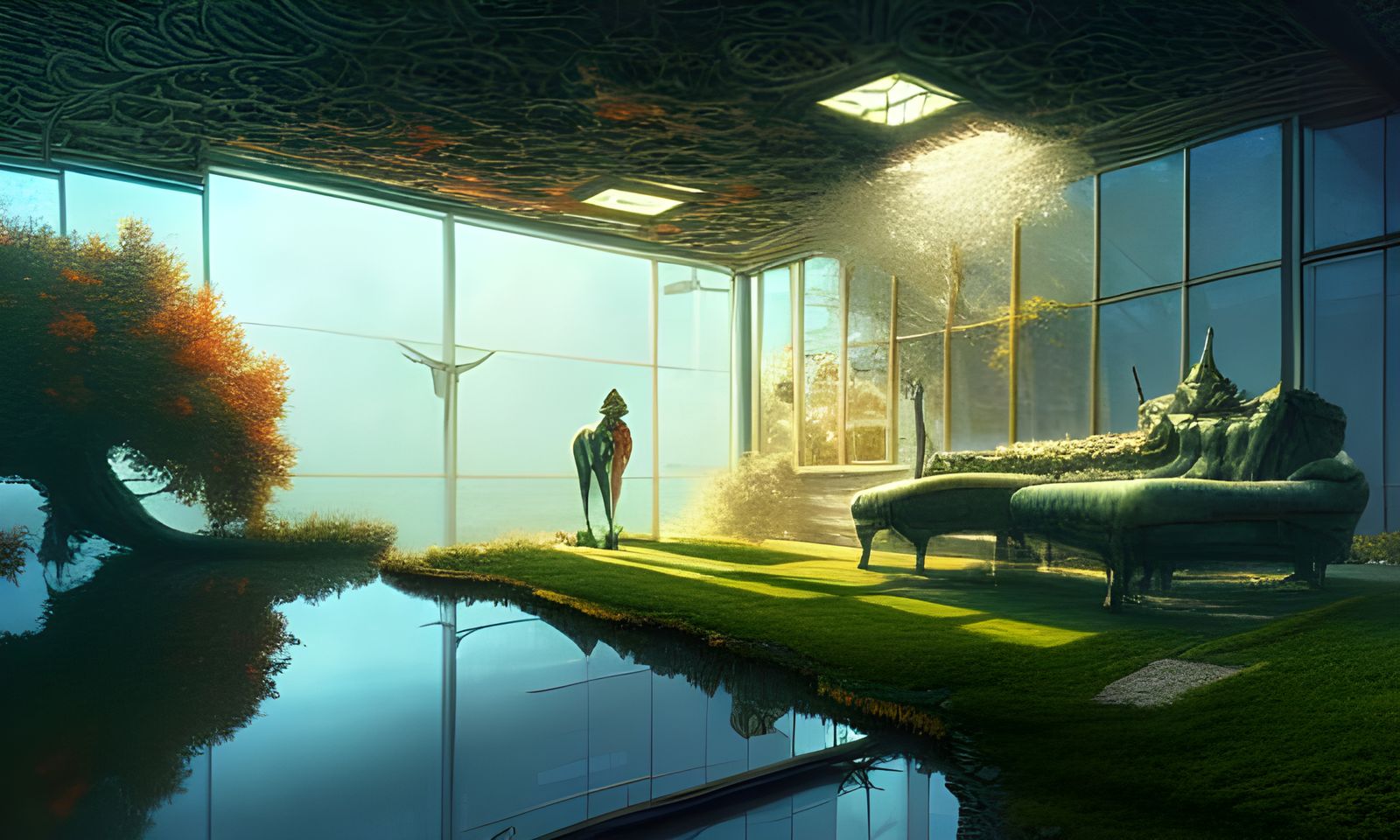 Fantasy Glass House in Iridescent Colors