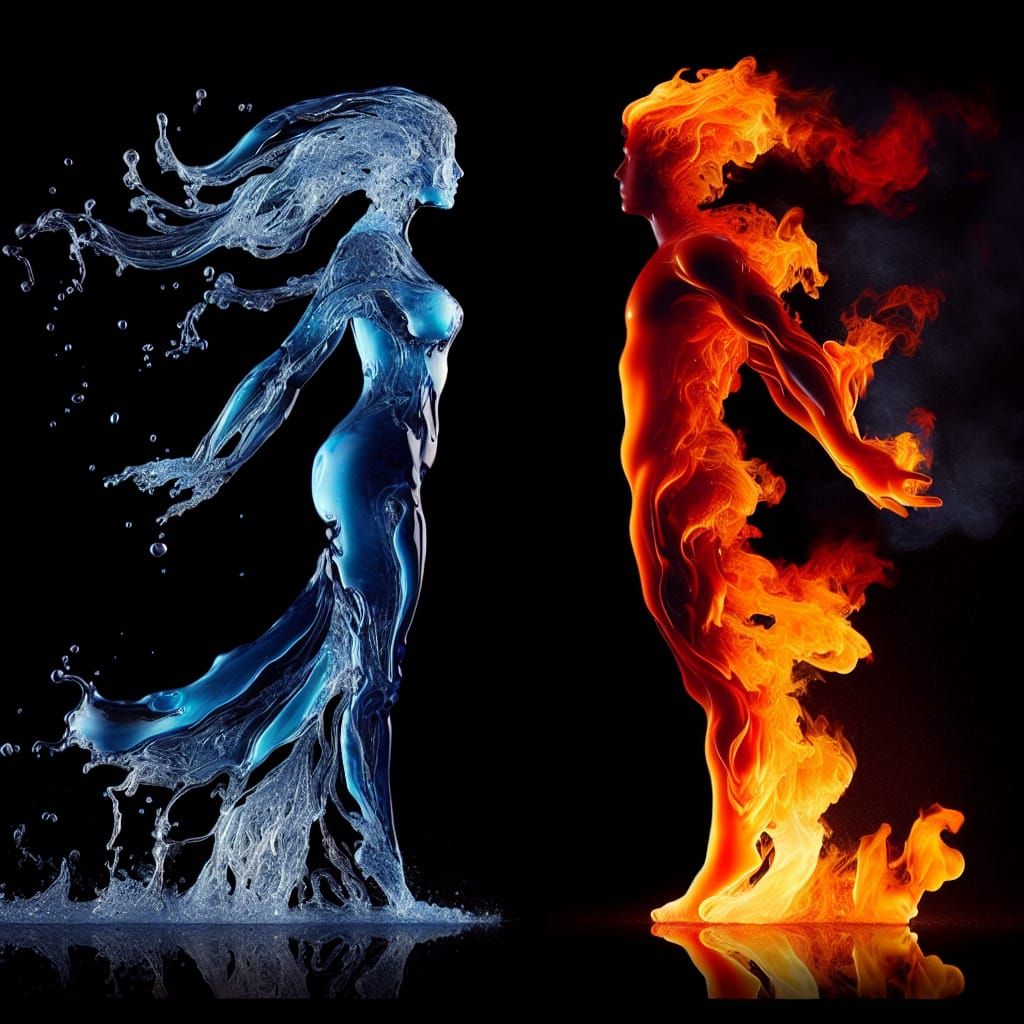 Water Woman and Fire Man: Elemental Dance