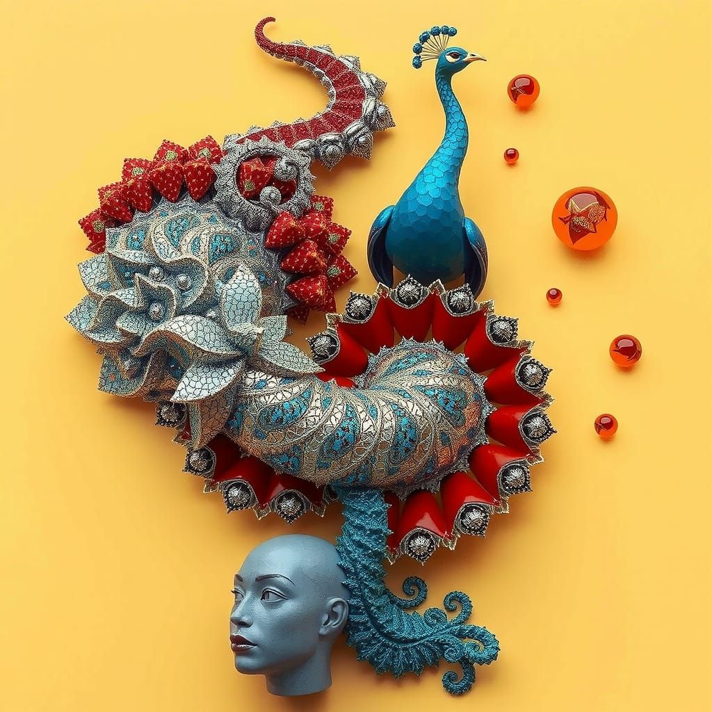 Psychedelic Spirograph: 3D Render in Hyperrealism