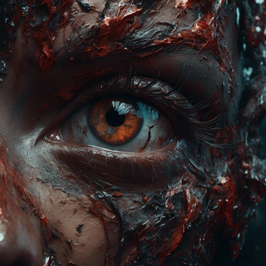 Intricate Shiny Eyes in Detailed Matte Painting