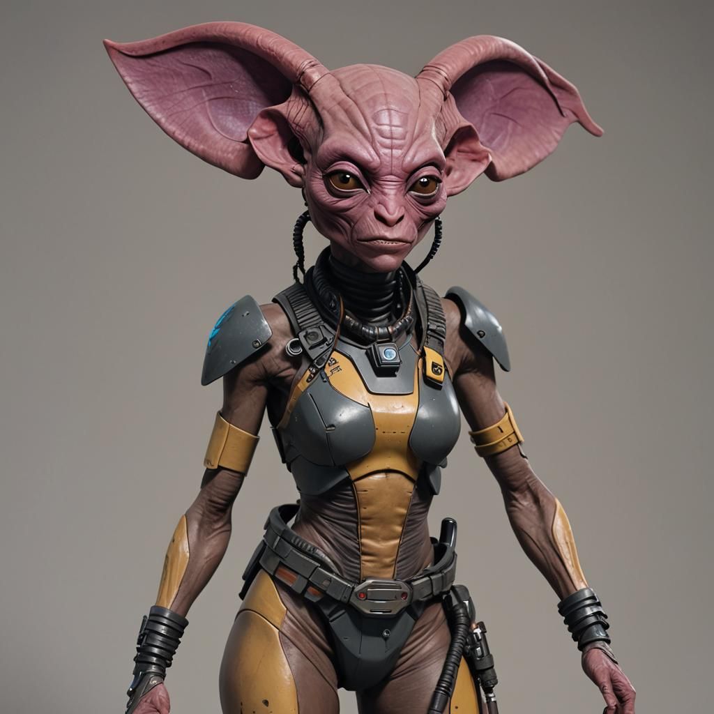 Alien Hybrid Mashup in Cyberpunk Neon