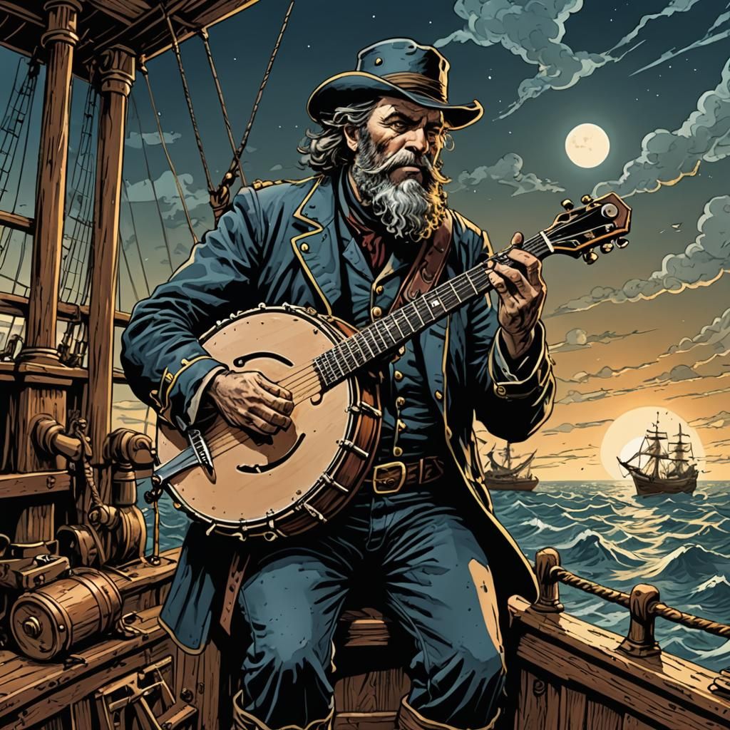 Captain Ahab Plays Banjo: Comic Book Art