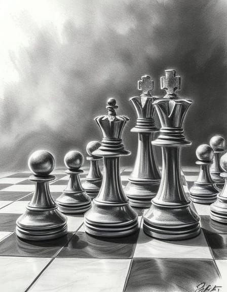 Detailed Charcoal Drawing of Woman in Leather Jacket