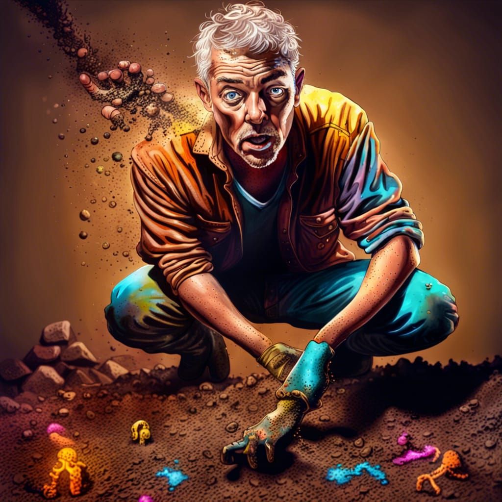 Surprised Man Finds Magic Bones in Dirt