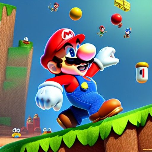 Super Mario Reimagined: 3D Digital Art