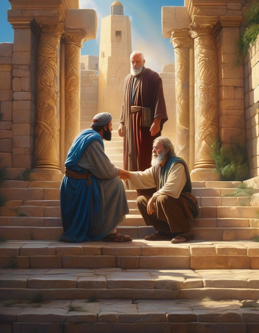 Peter and John Healing at Temple Gate