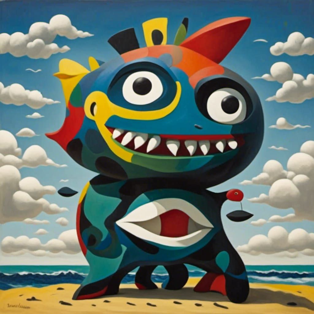 Black Beach Storybook Illustration Inspired by Appel