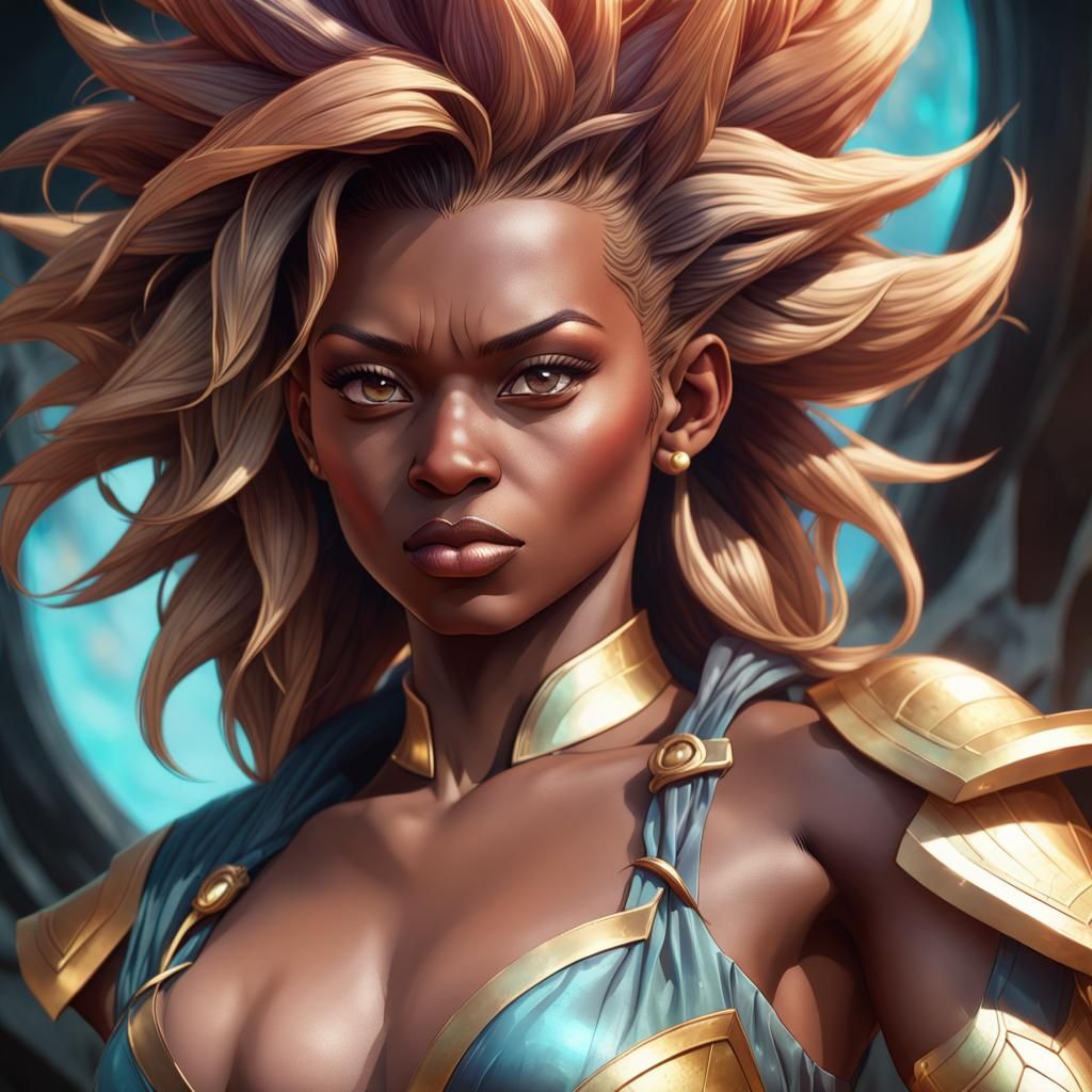 Black Female Super Saiyan Siren Portrait