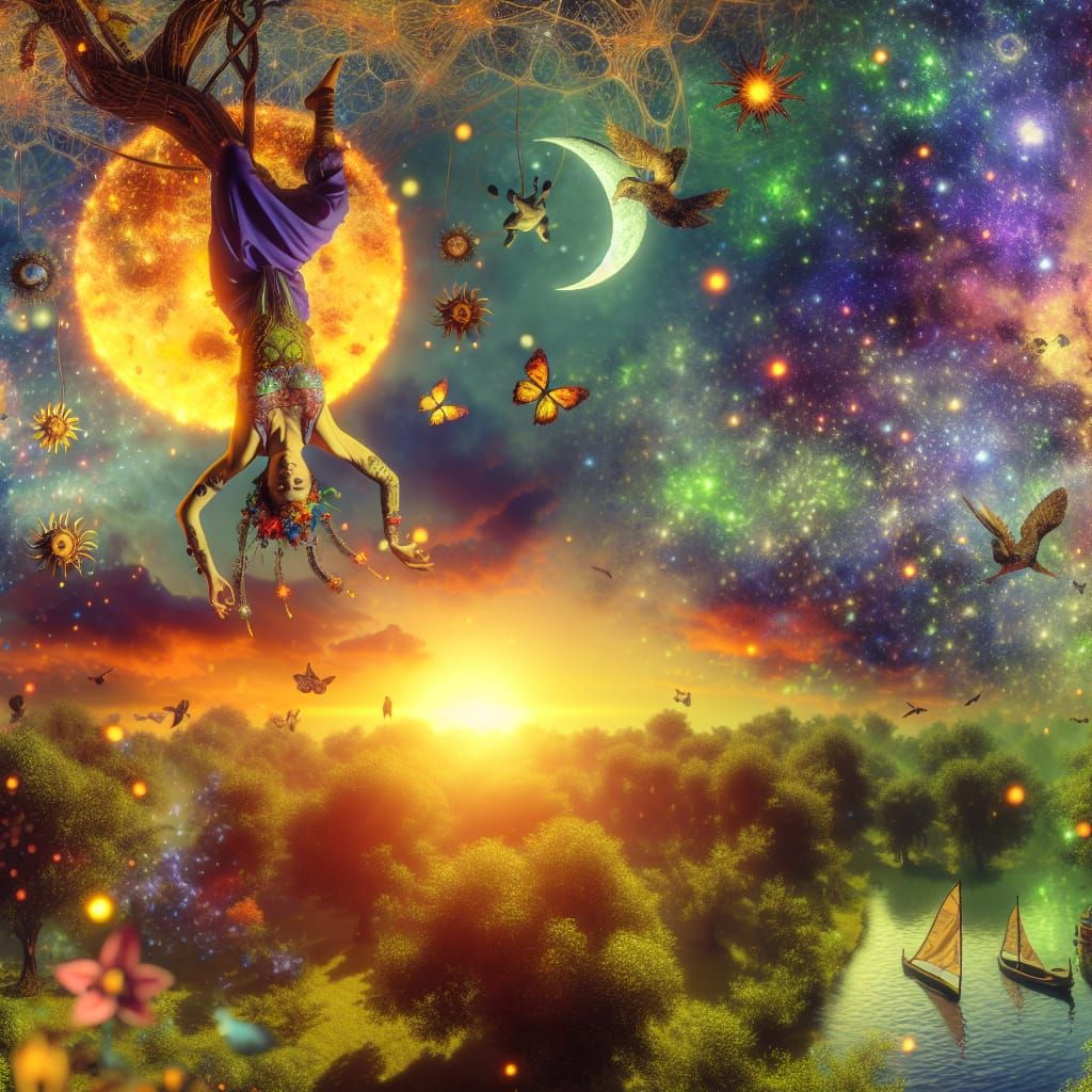 Surrealist Transhumanist Goddess Aligns Cosmos with Whimsica...