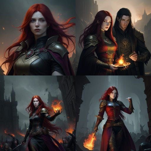 Dark Fantasy Couple in Elegant 8K Concept Art