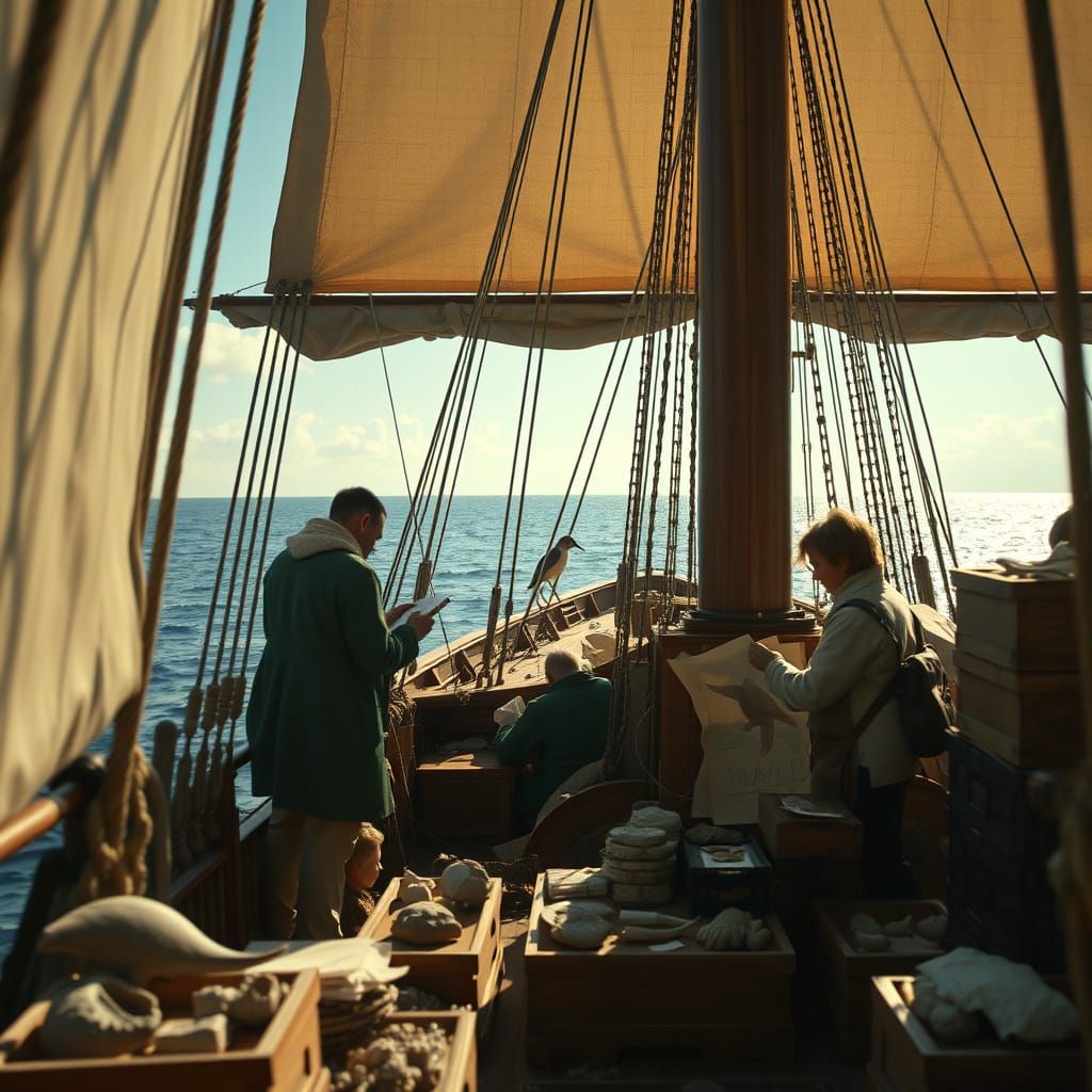 HMS Beagle Anchored: Science and Discovery in South America