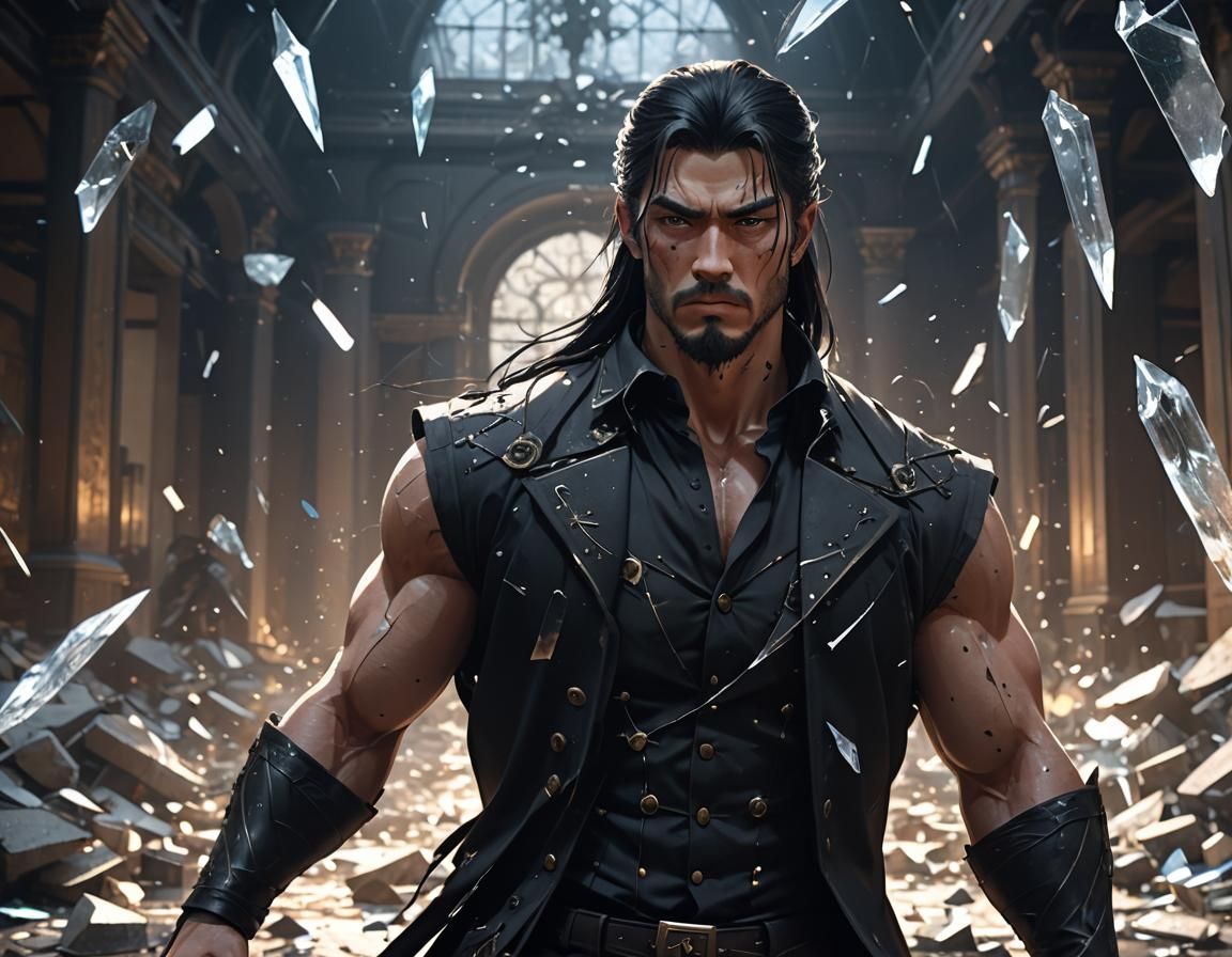 Dark Fantasy Anime: Man in Shattered Glass Hall