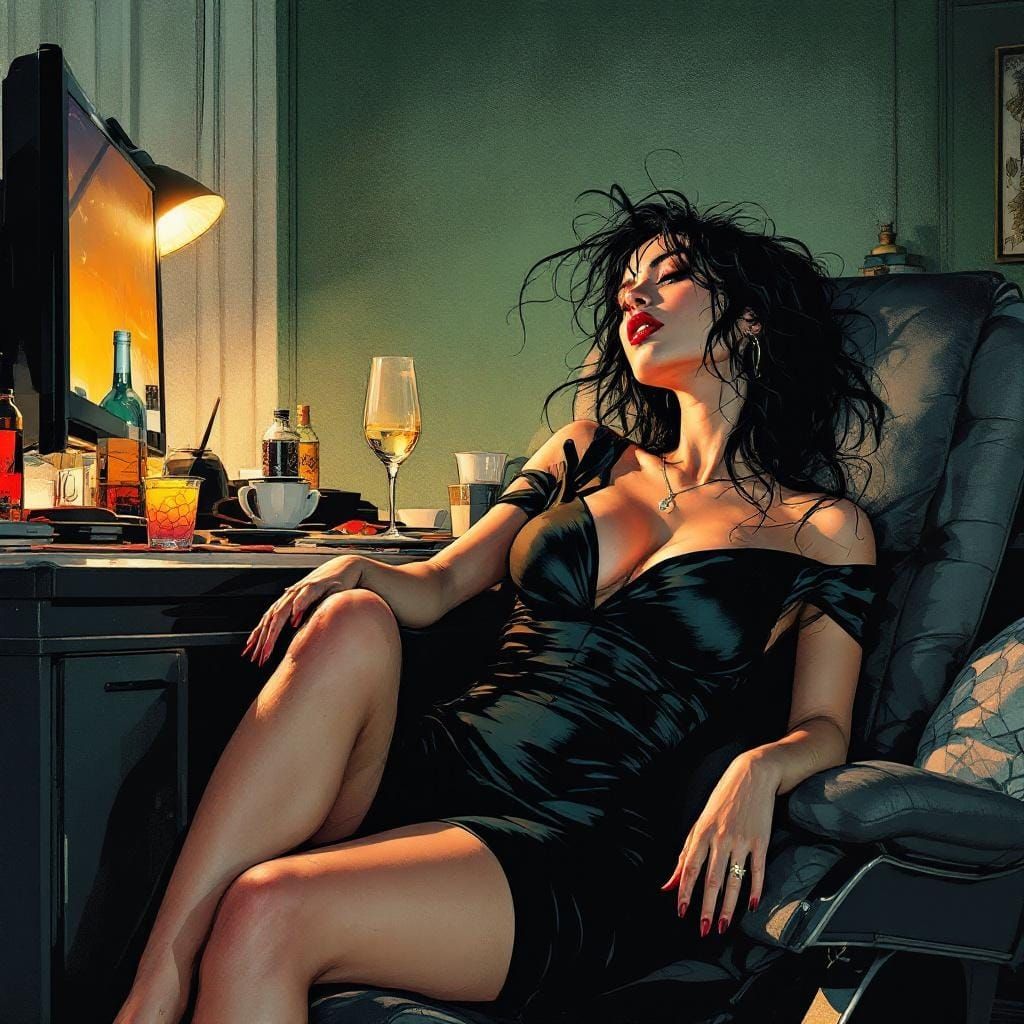 Office After-Party: Comic Style Illustration