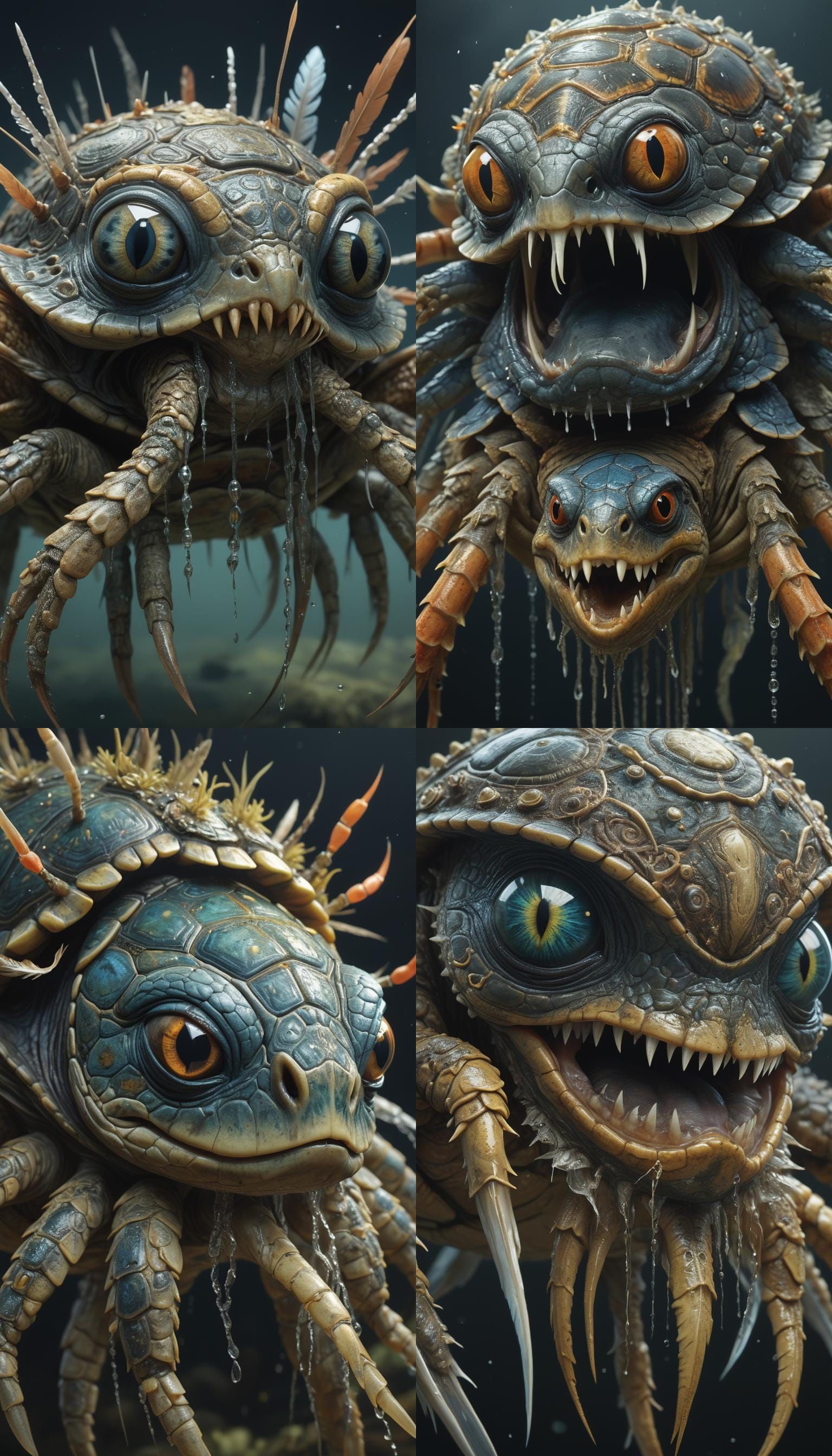 Creepy Hybrid Creature with Reptilian Eyes in 4K