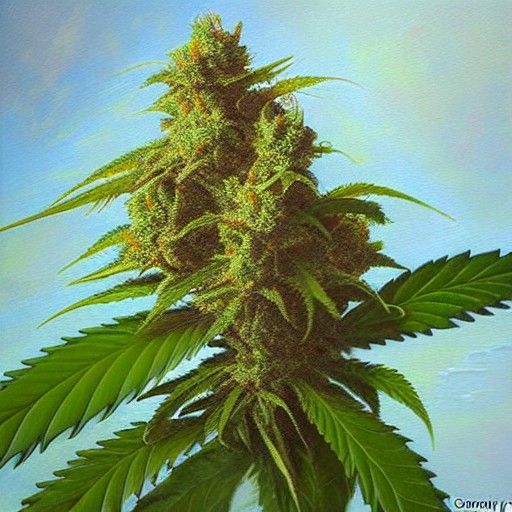 Cannabis in Oil Painting Style by James Gurney
