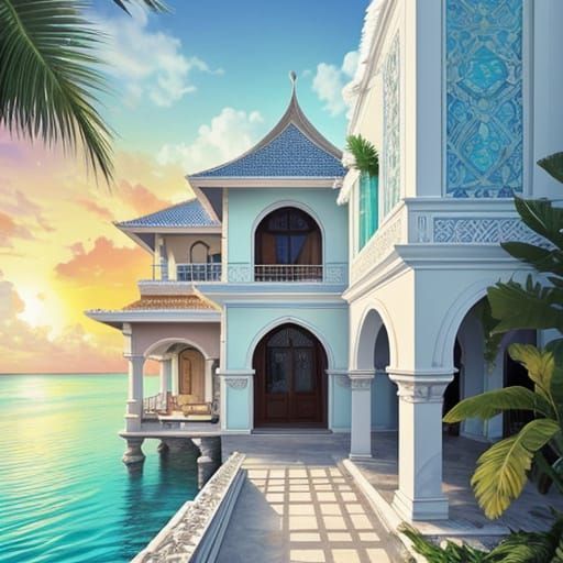 Serene Cliffside Villa Overlooking Turquoise Ocean