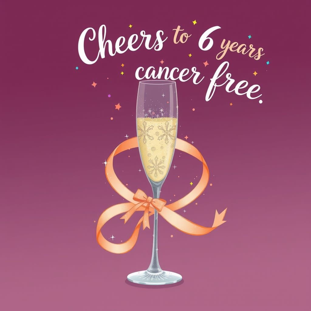 Delicate Emo Goth Cartoon Celebrating 6 Years Cancer Free