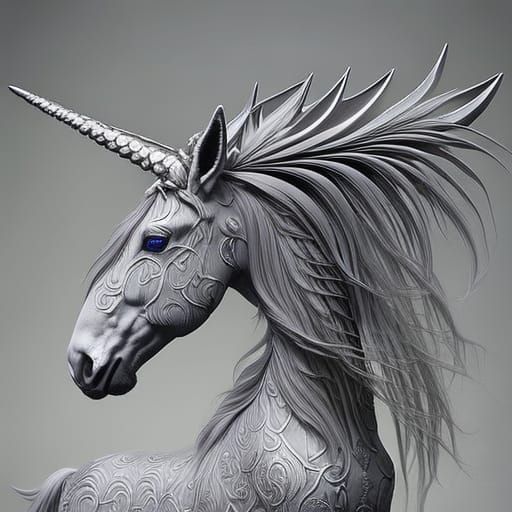 Detailed Natural Photo of Mythical Unicorn