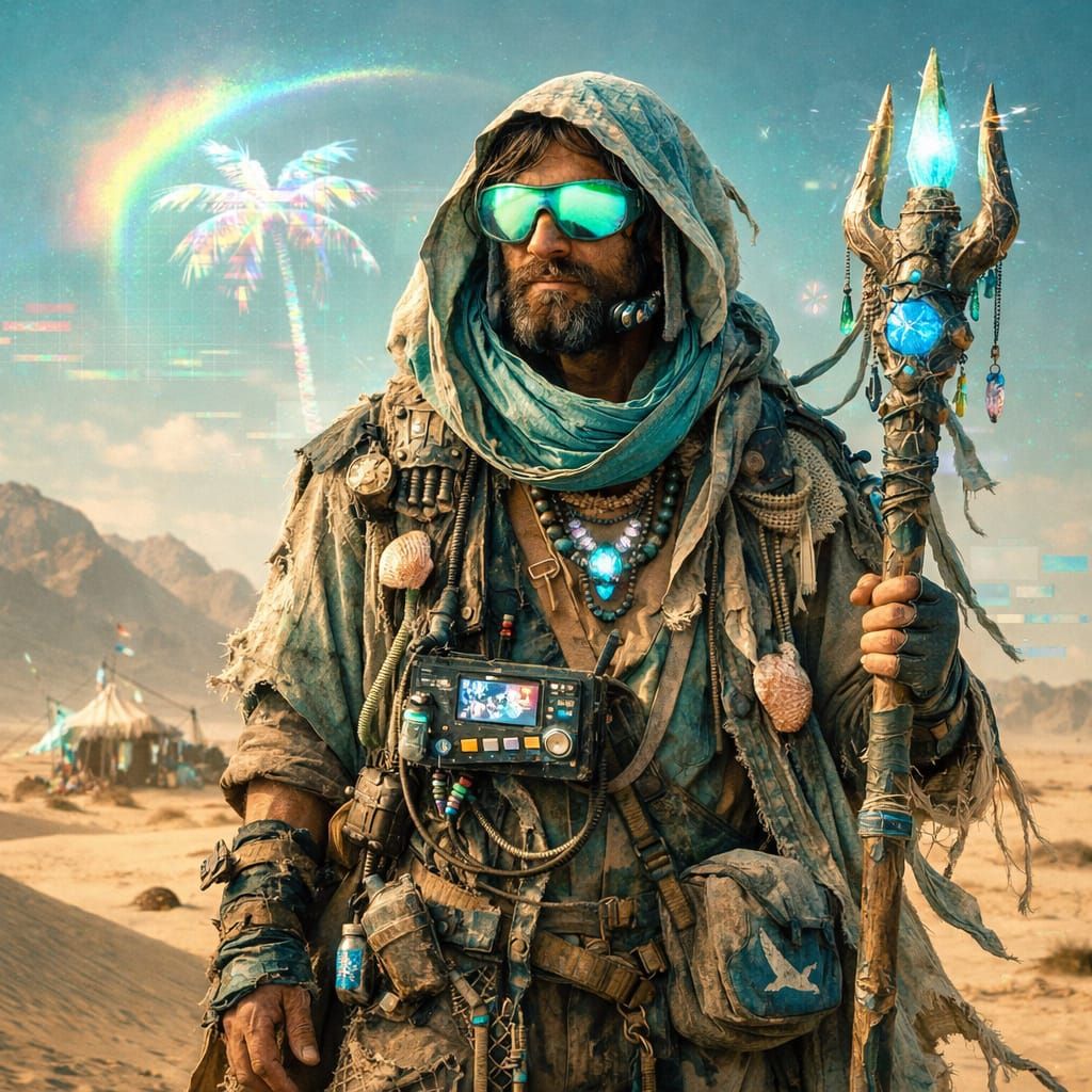 Desert Wanderer in Seapunk TechnoZen Style