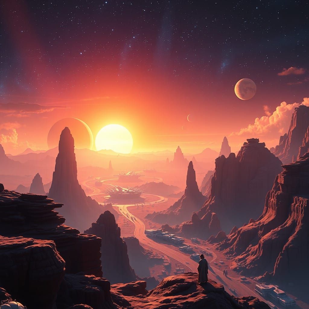 Epic Star Wars Universe Concept Art in Unreal Engine 5 Style