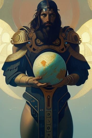 Atlas, King of Atlantis, Holding Celestial Sphere