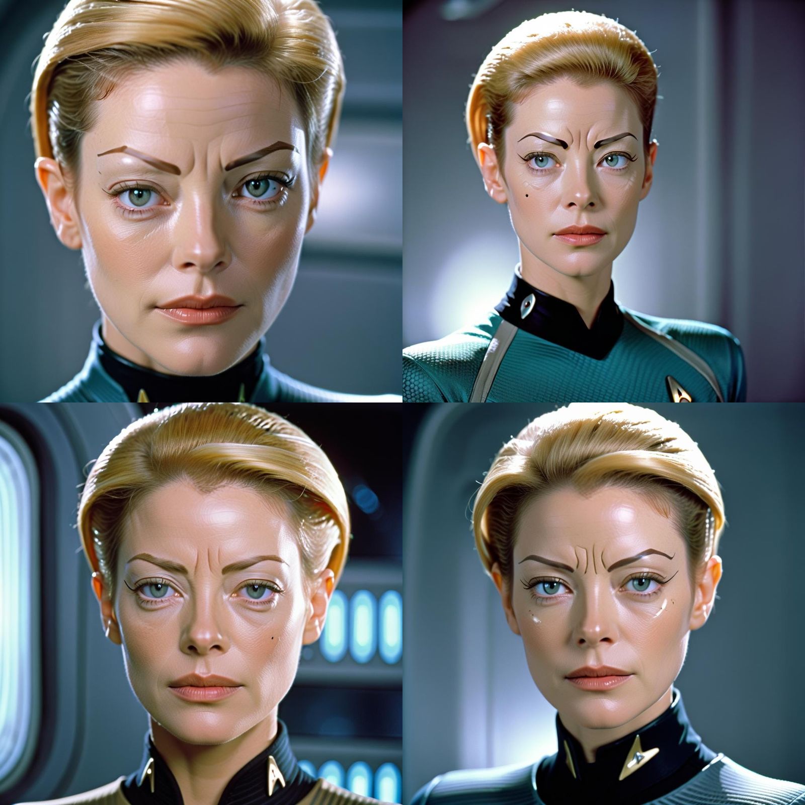 Seven of Nine Portrait with Eyebrow Implant