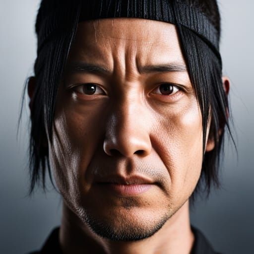 Itachi Close-Up Portrait in Professional Photography Style