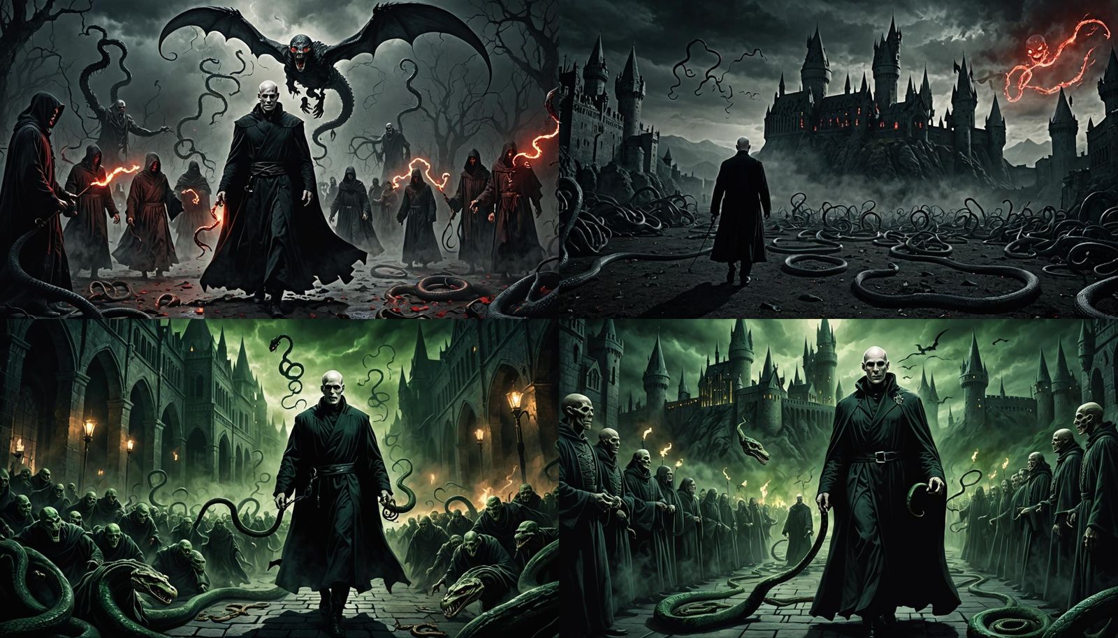 Lord Voldemort and Dementors in the Darkness