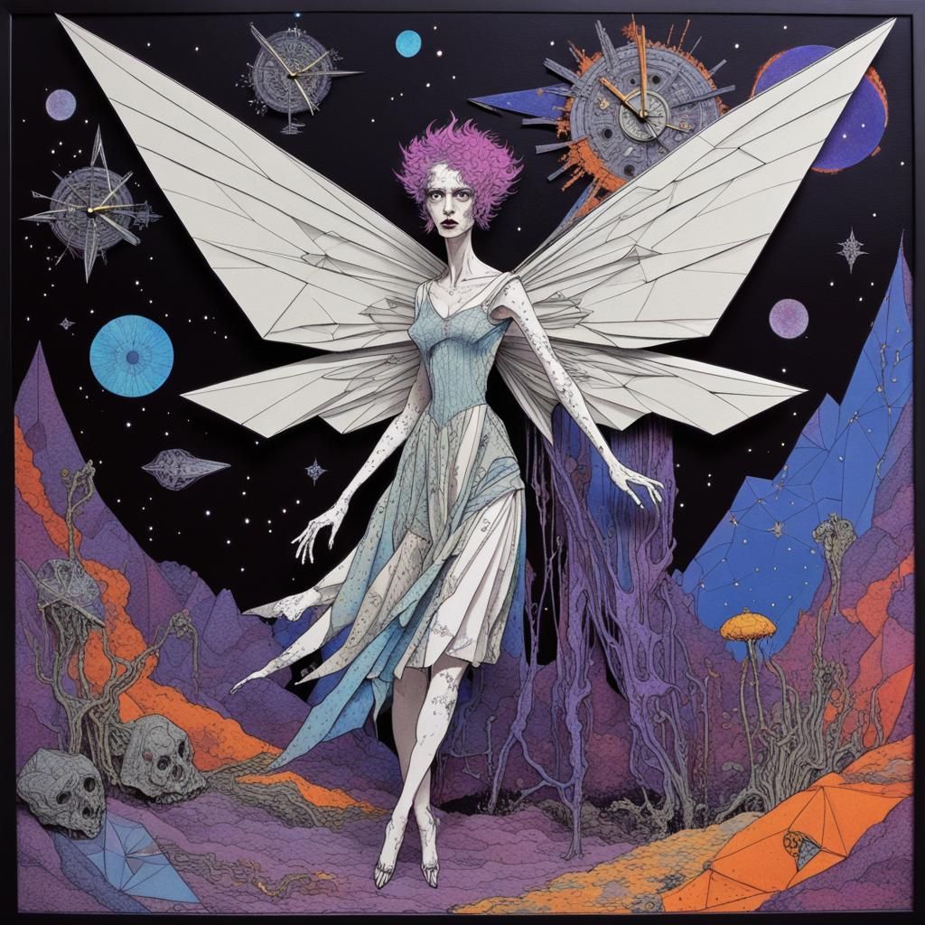 Nebula Fairy Zombies in Pop Art Origami Style