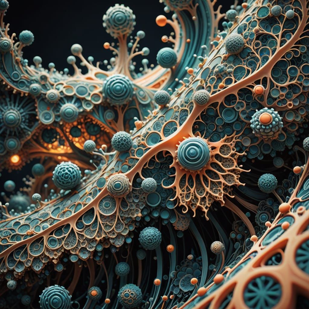 Vibrant Microbial Dreamscapes in Stunning 8K Resolution